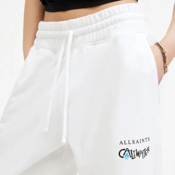 ALLSAINTS Caliwater Relaxed Fit Sweatpants - Optic White Small MSRP $169 - Picture 2 of 13